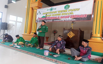 PCNU Kota Sukabumi Bersama YP Al-Maarif Sidoharjo Way Panji Gelar Kegiatan Santunan Anak Yatim